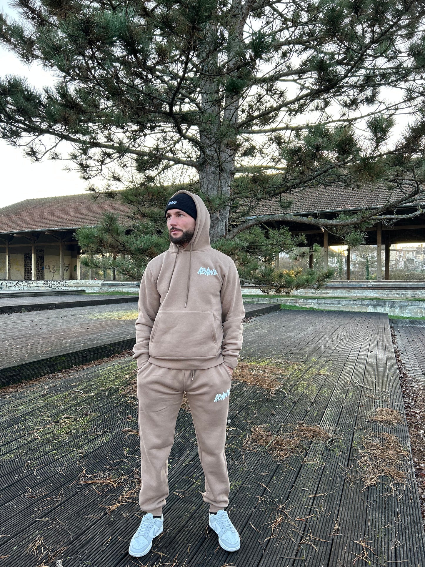 Ensemble de Survêtement Beige Foncé